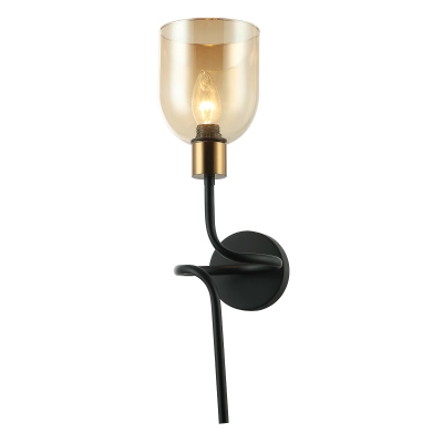 lafabryka.pl Kinkiet Servio WL-66892-1A-BK-AMB ITALUX
