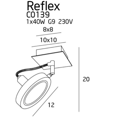 Reflex kinkiet / lampa sufitowa biała C0139 MaxLight