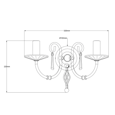 Kinkiet Aegean – 2 źródła światła – Polerowany mosiądz AG2-POL-BRASS Elstead Lighting