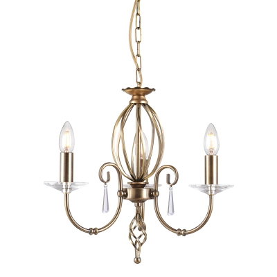 lafabryka.pl Żyrandol Aegean – 3 źródła światła – Stary mosiądz AG3-AGED-BRASS Elstead Lighting