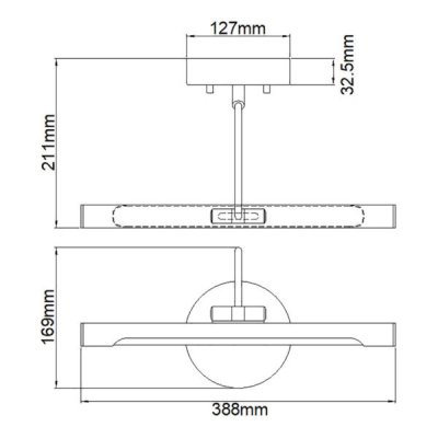 Obrazówka Alton – Wbudowana taśma LED – Czarna ALTON-PL-S-BLK Elstead Lighting