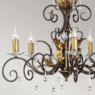 Żyrandol Amarilli – 5 źródeł światła – Brązowy / Złota patyna AML5-BRONZE Elstead Lighting