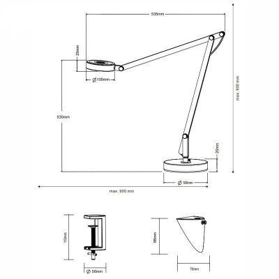 Lampa stołowa AMSTERDAM – 527920101 TRIO
