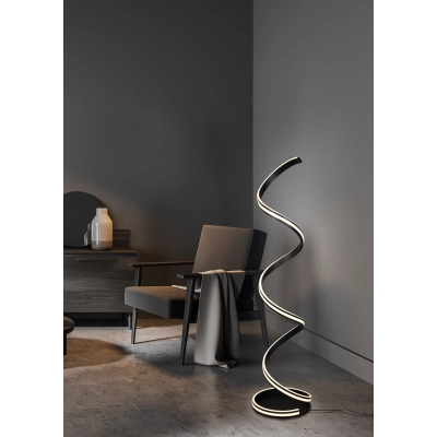 lafabryka.pl Lampa podłogowa LED czarna YARA 426219132 TRIO