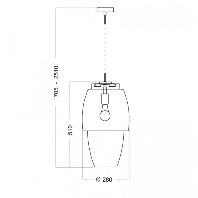 Lampa wisząca Ariel Black Long Z204112000 4Concepts