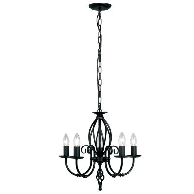 lafabryka.pl Żyrandol Artisan – 5 źródeł światła – Czarny ART5-BLACK Elstead Lighting