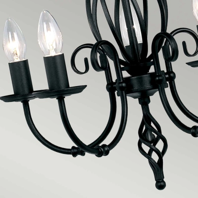 Żyrandol Artisan – 5 źródeł światła – Czarny ART5-BLACK Elstead Lighting