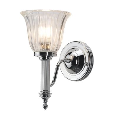 lafabryka.pl Kinkiet Carroll – 1 żródło światła – Polerowany chrom BATH-CARROLL1-PC Elstead Lighting