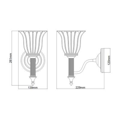 Kinkiet Carroll – 1 żródło światła – Polerowany chrom BATH-CARROLL1-PC Elstead Lighting