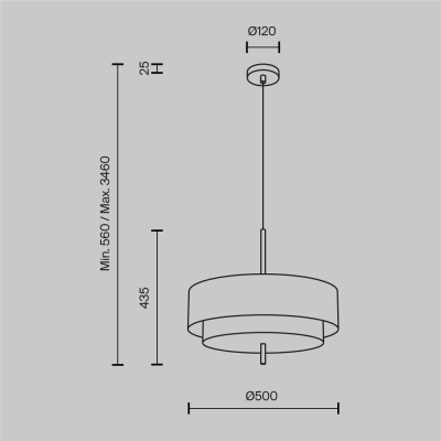 Lampa wisząca Bergamo MOD613PL-05W Maytoni