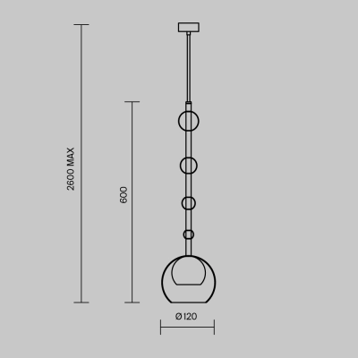 Lampa wisząca Ros MOD227PL-01B Maytoni