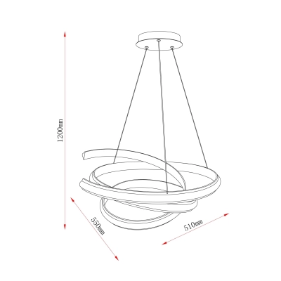 Lampa wisząca VECINO 250051P-BE ZUMA LINE