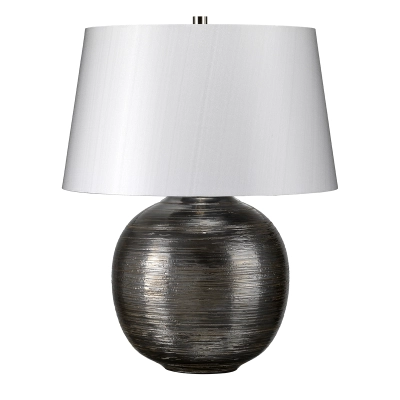 lafabryka.pl Lampa stołowa Caesar – 1 źródło światła – Srebrna CAESAR-TL-SIL Elstead Lighting