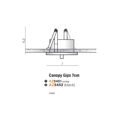 CANOPY GIPS 7cm AZ5451 AZZARDO