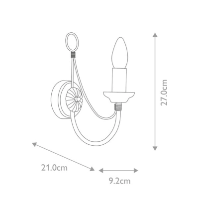 Kinkiet Carisbrooke – 1 źródło światła CB1-BLACK Elstead Lighting