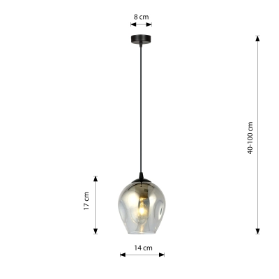 Lampa wisząca  ISTAR 1 BL GRAFIT 680/1 EMIBIG