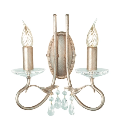 lafabryka.pl Kinkiet Christina – 2 źródła światła CRT2-SILVER-GOLD Elstead Lighting
