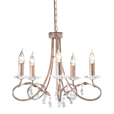 lafabryka.pl Żyrandol Christina – 5 źródeł światła CRT5-SILVER-GOLD Elstead Lighting