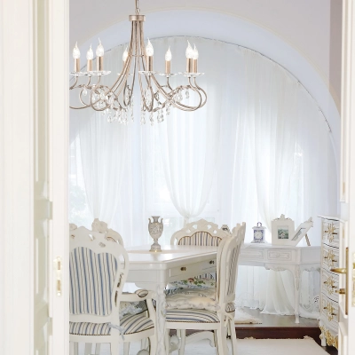 Żyrandol Christina – 8 źródeł światła CRT8-SILVER-GOLD Elstead Lighting