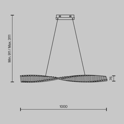 Lampa wisząca Krone P097PL-L28BS3K Maytoni