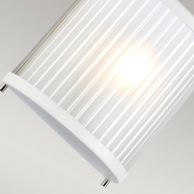 Kinkiet Corona – 1 źródło światła – Satynowa biel/ Polerowany nikiel DL-CORONA1-WPN Elstead Lighting