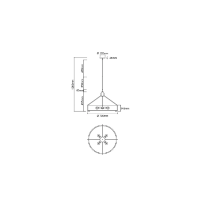 Lampa wisząca Doretto Chocco 70 OR85679 ORLICKI DESIGN