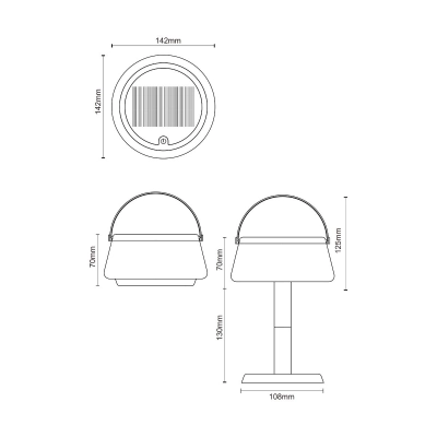 Lampa solarna AURE DT36111 ZUMA LINE