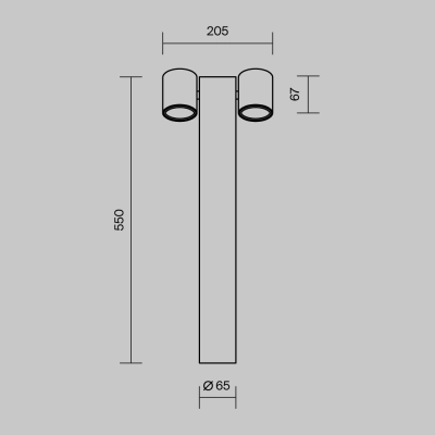 Lampa stojąca Landscape Lighting Wall Street O010FL-02B Maytoni