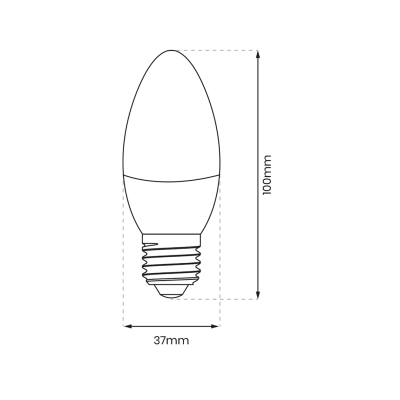 Żarówka LED 7W E27 C37 4000K EKZA0213 MILAGRO