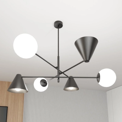 Żyrandol HERMES 6 BLACK 1347/6 EMIBIG Lighting