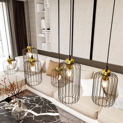 Lampa wisząca VANDER 6 BL GOLD 1364/6 EMIBIG Lighting