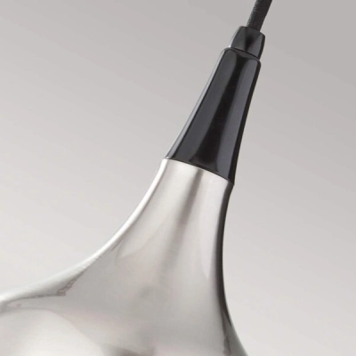 Mała lampa wisząca Beso – 1 źródło światła – Szczotkowana stal   FE-BESO-P-S-BS Elstead Lighting