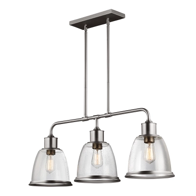 lafabryka.pl Podłużna lampa wisząca Hobson – 3 źródła światła – Satynowy nikiel FE-HOBSON-3P-SN Elstead Lighting