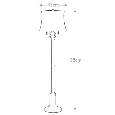 Lampa podłogowa Stateroom – 2 źródła światła – Ciepły mosiądz FE-STATEROOM-FL-BB  Elstead Lighting