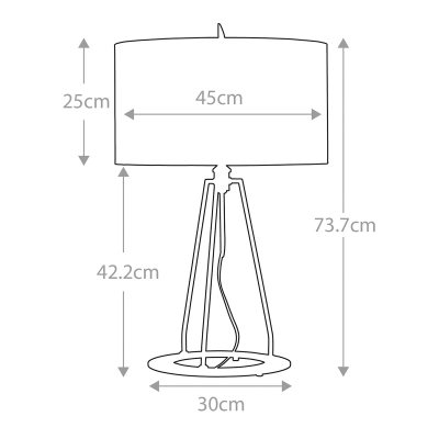 Lampa stołowa Ferrara – Ciemnoszara/ Polerowane złoto FERRARA-TL-GPG Elstead Lighting