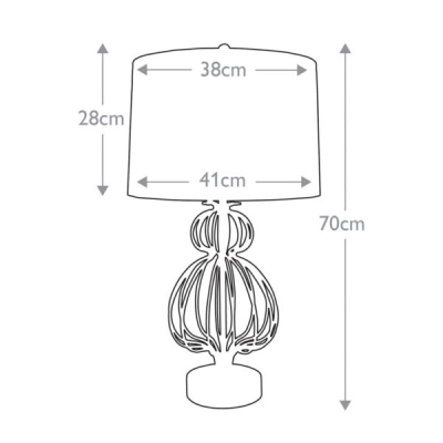 Lampa stołowa Lafitte – 1 źródło światła – Przecierane złoto GN-LAFITTE-TL-GD Elstead Lighting