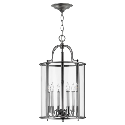lafabryka.pl Duża lampa wisząca Gentry – 6 źródeł światła – Pewter HK-GENTRY-P-L-PW Elstead Lighting