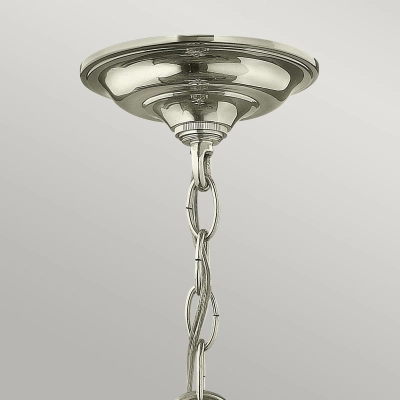 Mała lampa wisząca Gentry – 3 źródła światła – Polerowany nikiel HK-GENTRY-P-S-PN Elstead Lighting