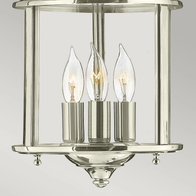 Mała lampa wisząca Gentry – 3 źródła światła – Polerowany nikiel HK-GENTRY-P-S-PN Elstead Lighting