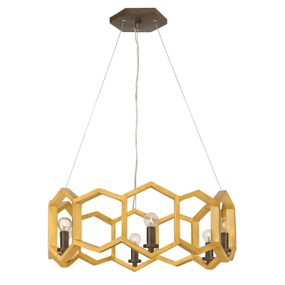 lafabryka.pl Lampa wisząca Moxie – 6 źródeł światła HK-MOXIE6-P-SSG Elstead Lighting