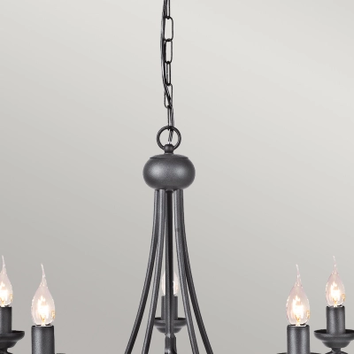 Żyrandol Harlech – 5 źródeł światła – Czarny HR5-BLACK Elstead Lighting