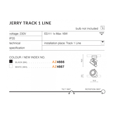 lafabryka.pl Jerry Track 1Line (black) AZ4666 AZZARDO