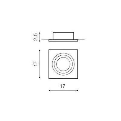 lafabryka.pl Oprawa stropowa Siro 1 AZ0769 Black/Aluminium