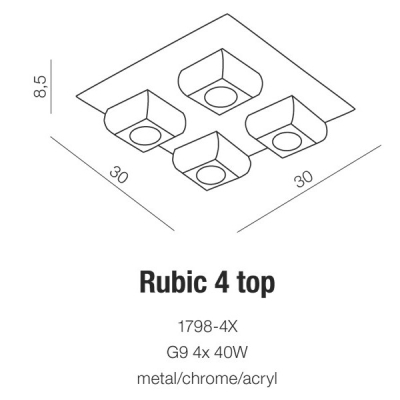 Plafon Rubic 4 AZ0492