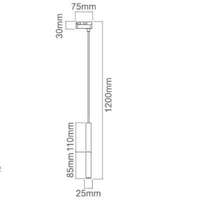 lafabryka Reflektor szynowy Slimi S Nero Track / Rose Gold ORLICKI do szyny 1-fazowej