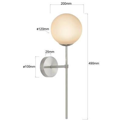 Kinkiet Piruleta chrom IP44 1xG9 LP-008/1W CH Light Prestige