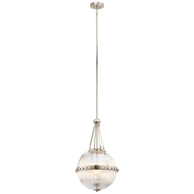 lafabryka.pl Lampa wisząca Aster – 3 źródła światła – Polerowany nikiel KL-ASTER-P-PN Elstead Lighting