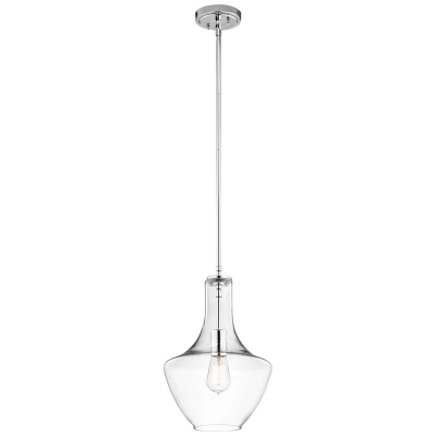 lafabryka.pl Mała lampa wisząca Everly – 1 źródło światła – Chrom KL-EVERLY-P-S-CH Elstead Lighting