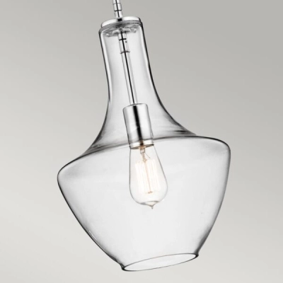 Mała lampa wisząca Everly – 1 źródło światła – Chrom KL-EVERLY-P-S-CH Elstead Lighting
