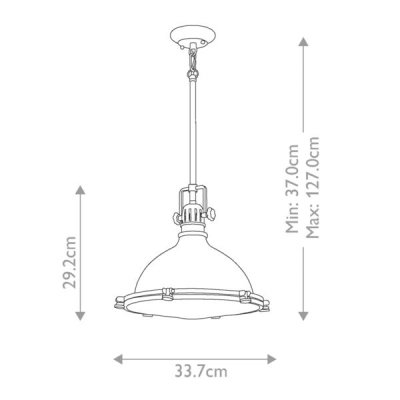 Lampa wisząca Hatteras Bay – 1 źródło światła – Stary brąz KL-HATTERAS-BAY-M-OZ Elstead Lighting